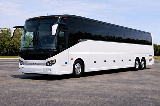 56-passenger charter bus available for charter in Culver City, CA